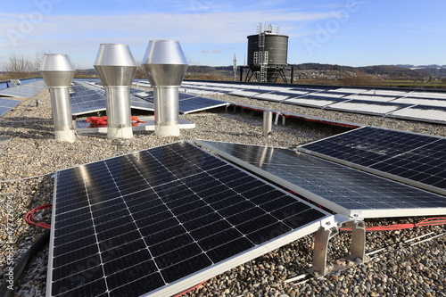 solarzellen industrie flachdach kamin energiewende