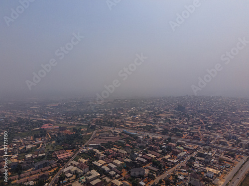 An aerial view of the city of Awka, Anambra in Nigeria photo