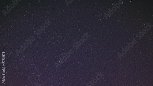 Night Starry Sky With Glowing Stars. Bright Glow Of Sky Stars. Copy Space. Natural Night Background Backdrop 4K