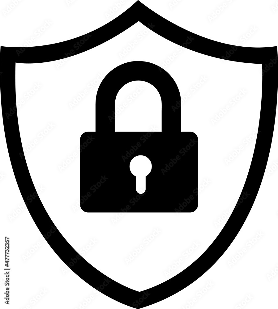 Shield security icon on white background..eps Shield security icon on white background..eps