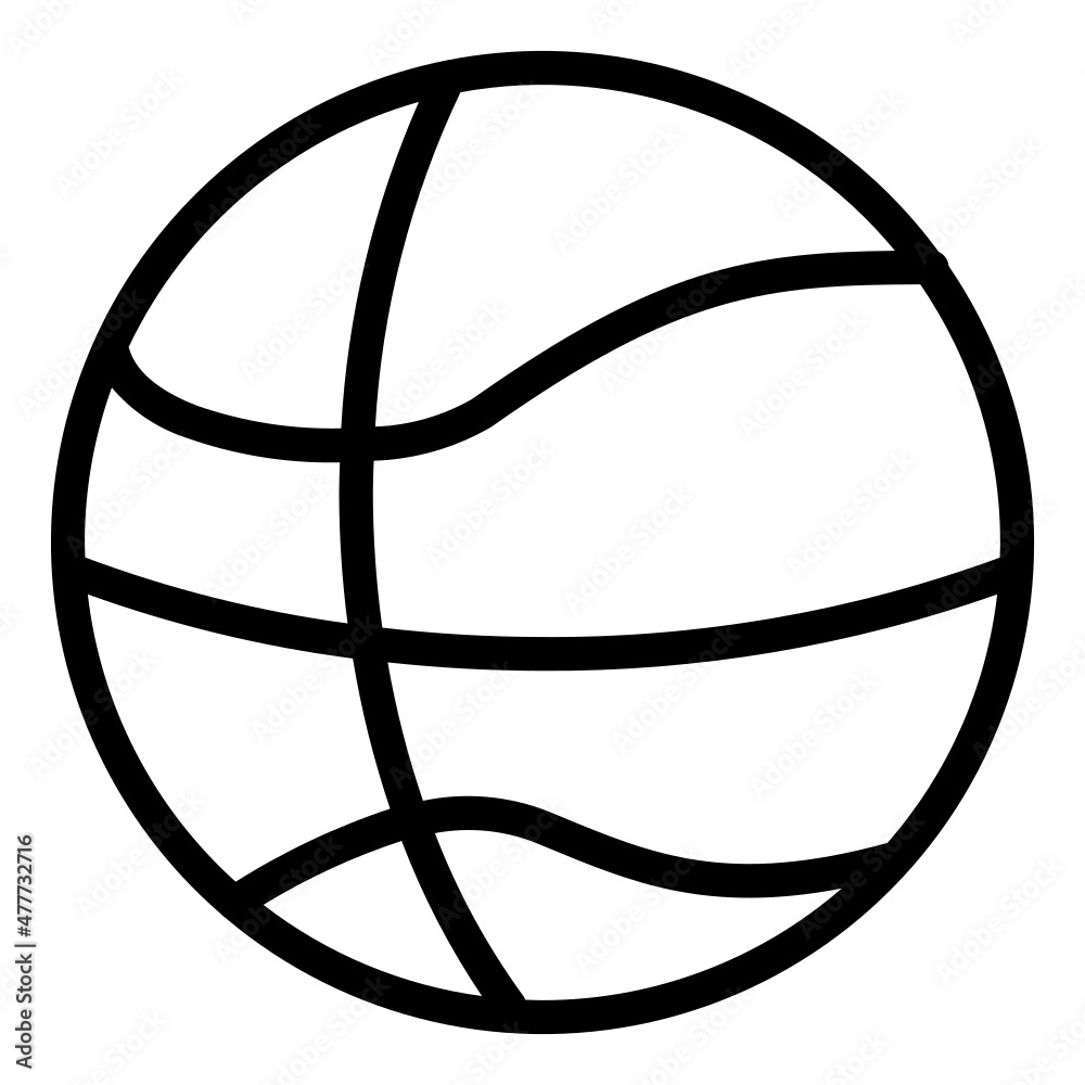 basketball icon line style vector