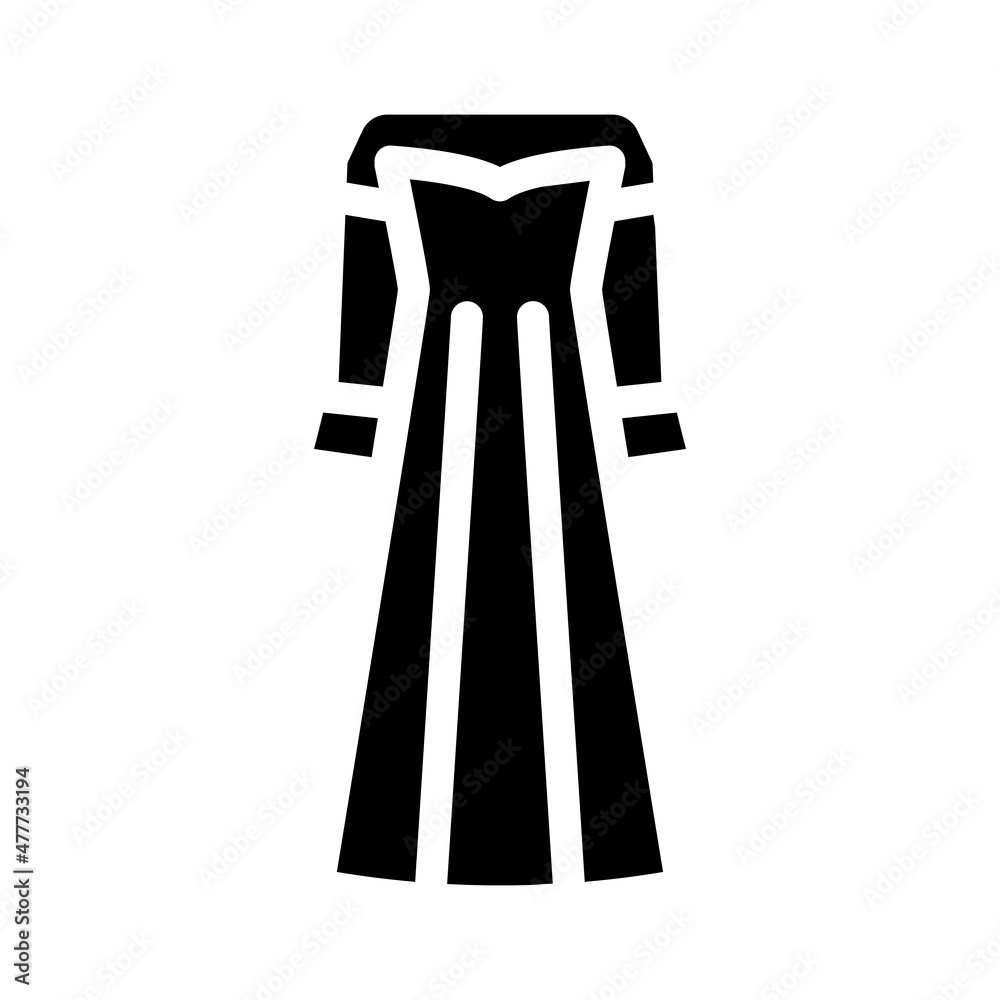dresses evening gowns glyph icon vector. dresses evening gowns sign. isolated contour symbol black illustration dresses evening gowns glyph icon vector. dresses evening gowns sign. isolated contour symbol black illustration