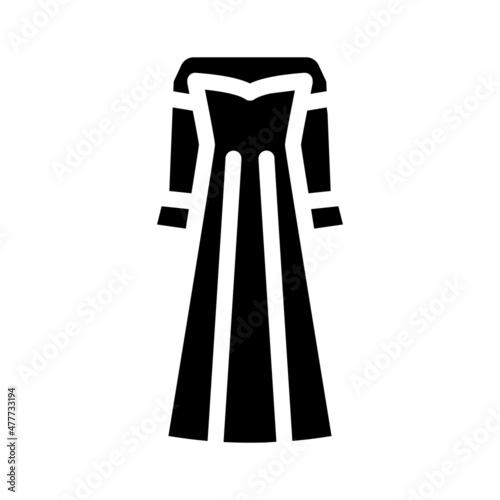dresses evening gowns glyph icon vector. dresses evening gowns sign. isolated contour symbol black illustration
