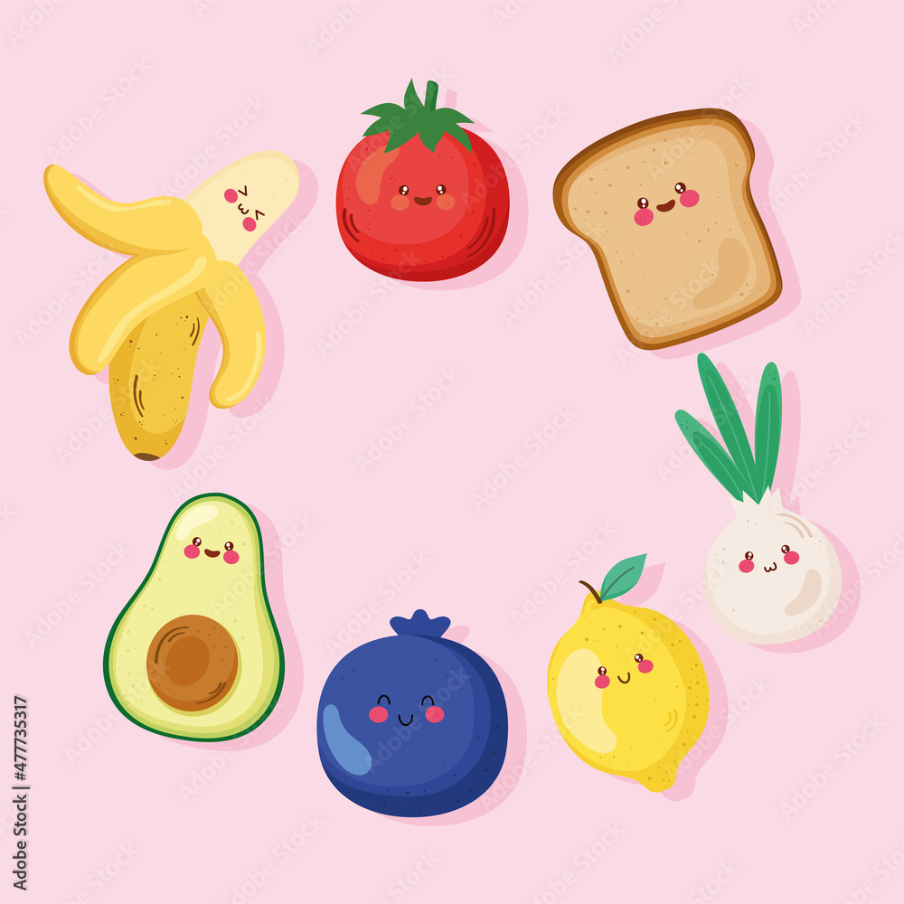 cute bread and fruits cute bread and fruits