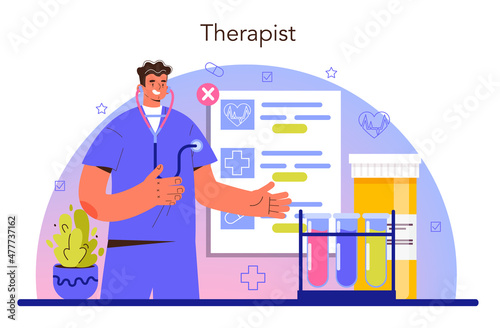 Family doctor concept. Healthcare, modern medicine treatment