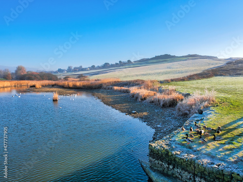 Charmouth Dorset on a Frosty Winter Morning