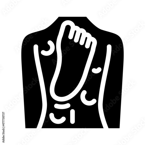back and leg shiatsu glyph icon vector. back and leg shiatsu sign. isolated contour symbol black illustration