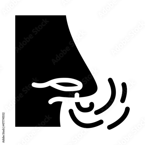 breath meditation glyph icon vector. breath meditation sign. isolated contour symbol black illustration