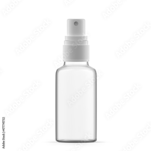 30ml Clear Glass Mist Spray Bottle. Isolated