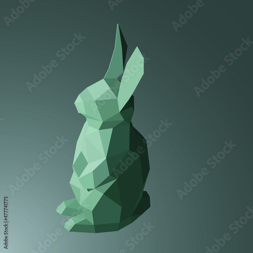 Papercraft rabbit Small bunny 3D Low Poly Paper Sculpture DIY gift Decor for home and office pepakura pattern template handmade animals
