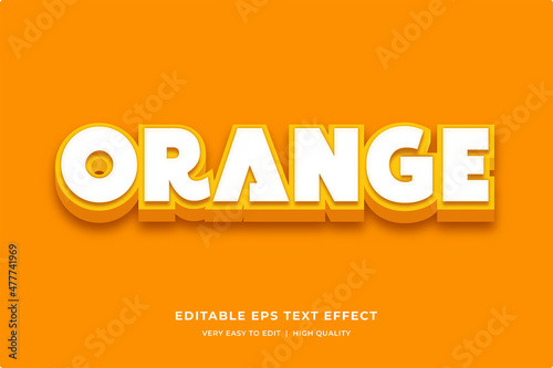 Orange Editable 3d Text Style Effect Premium Vector
