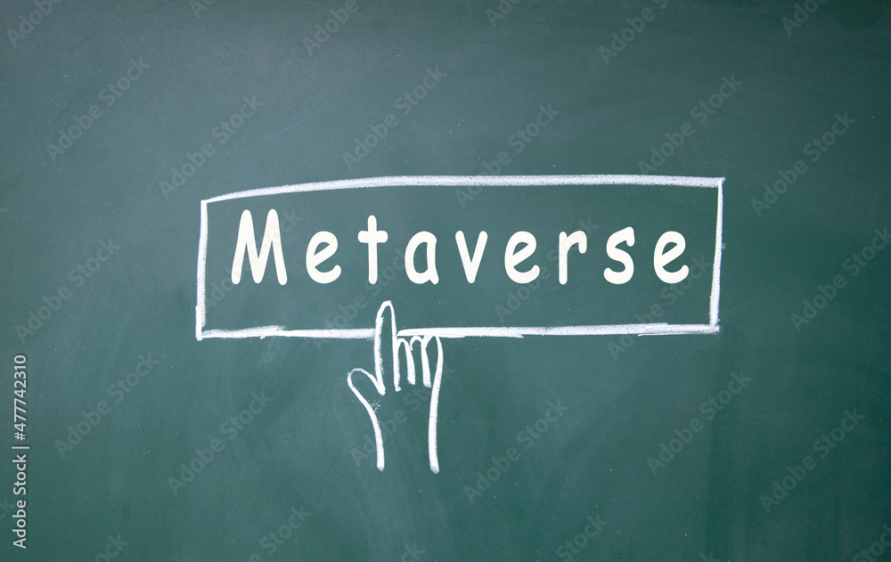 Obraz premium finger click metaverse symbol