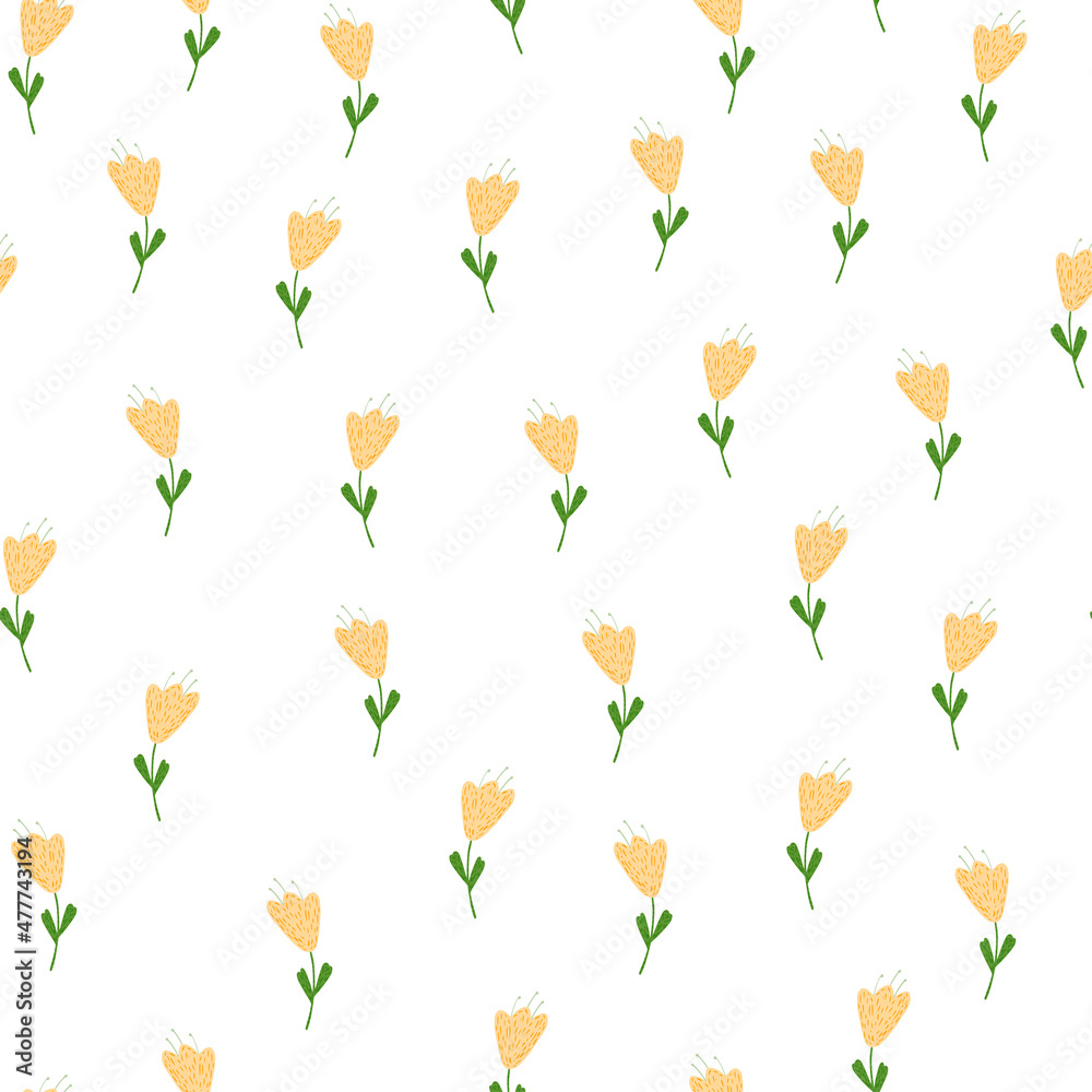little flower seamless pattern. Vintage nature graphic.