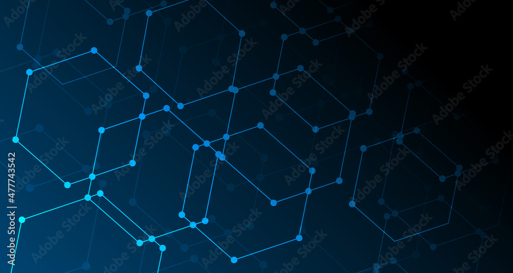 Obraz premium Abstract futuristic technology connection digital data background EP.2