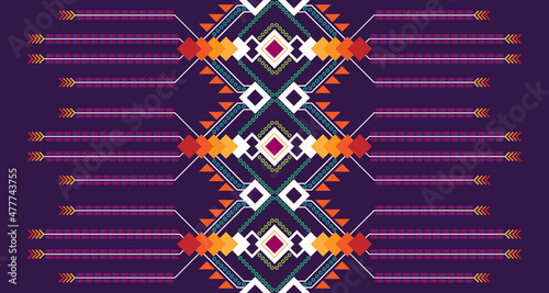 Ethnic vertical seamless shapes pattern geometric abstract EP13