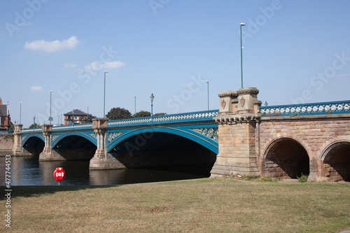 Trent Bridge over the River Trent in Nottingham in the UK photo