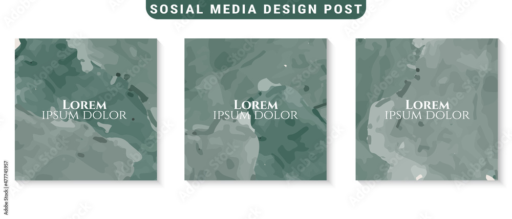 watercolor background social media post template. for beauty, fashion, cosmetics. vector illustration