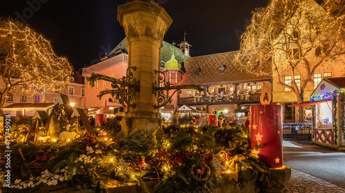 Christmas market in Colmar in france on December 22th 2021