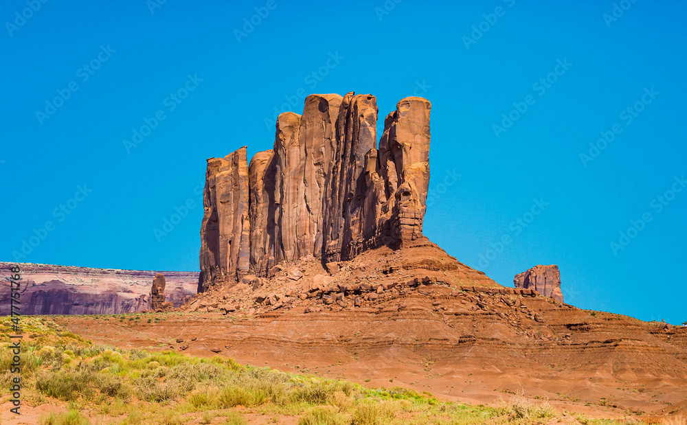 Camel Butte is a giant sandstone formation in the Monument valley Camel Butte is a giant sandstone formation in the Monument valley