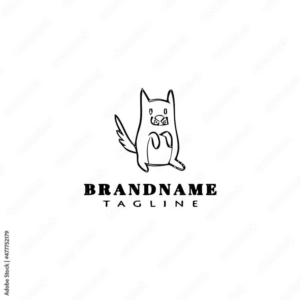cute dog logo cartoon icon design template black isolated vector cute dog logo cartoon icon design template black isolated vector