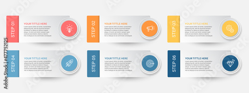 Steps business infographic timeline template design