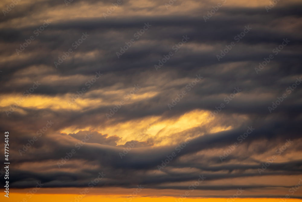Fototapeta premium Turbulent sky at sunset.
