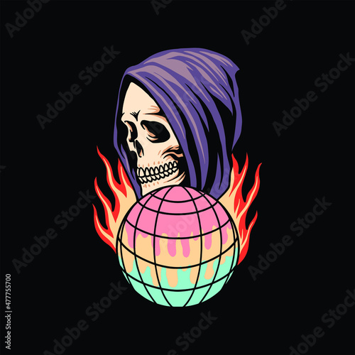 grim reaper tattoo vector design