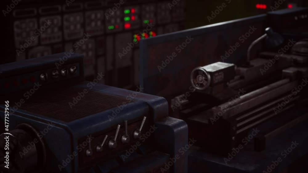 Mechanical industry old machinery lathe