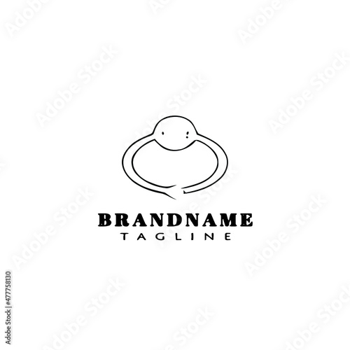 door knocker logo cartoon icon design template black isolated vector illustration
