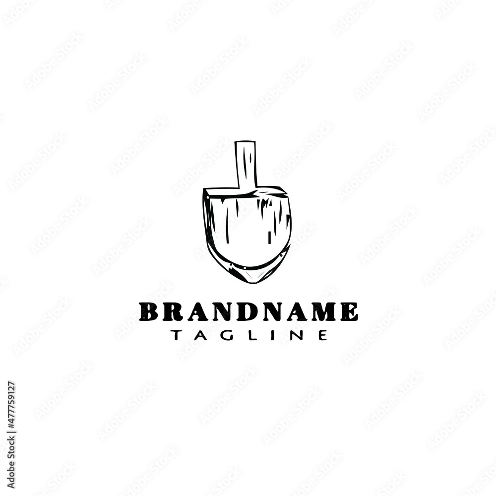 dreidl logo cartoon template icon design black isolated vector illustration