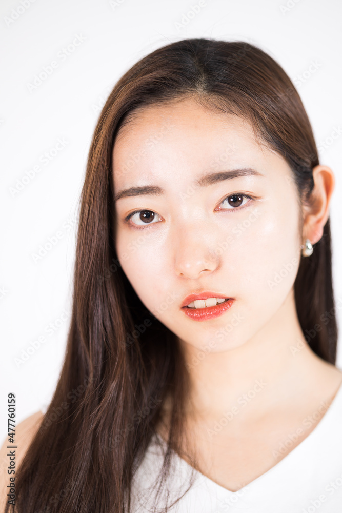 Woman in white dress