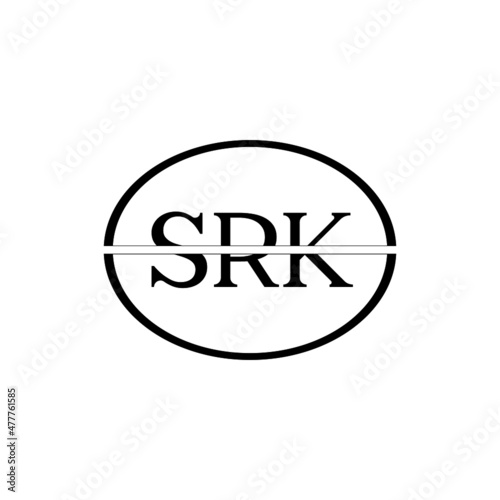 SRK letter logo design with white background in illustrator, vector logo modern alphabet font overlap style. calligraphy designs for logo, Poster, Invitation, etc.