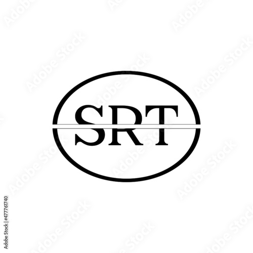 SRT letter logo design with white background in illustrator, vector logo modern alphabet font overlap style. calligraphy designs for logo, Poster, Invitation, etc.