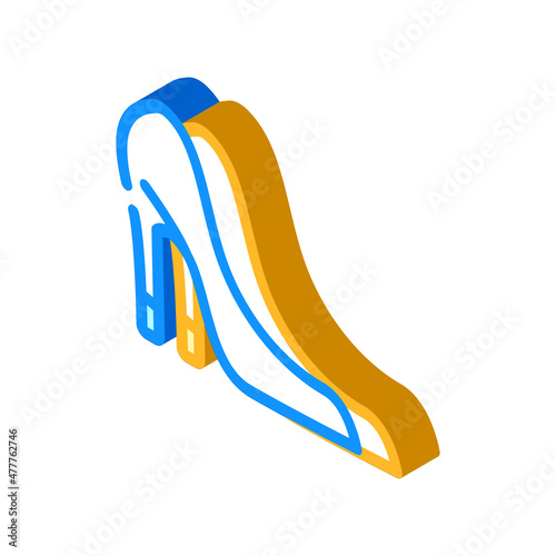 shoes for bride isometric icon vector. shoes for bride sign. isolated symbol illustration
