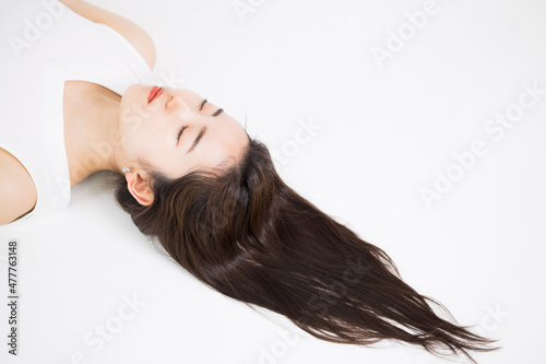 Woman in White Dress