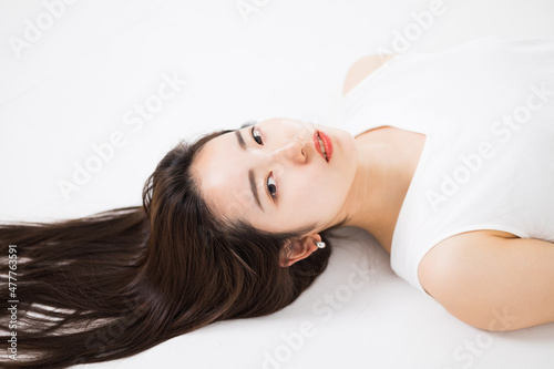 Woman in White Dress