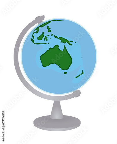 World globe with stand. vector illustration