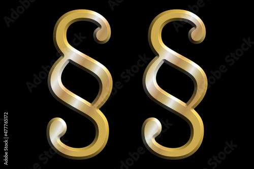 Zwei goldene Paragraphen in 3d