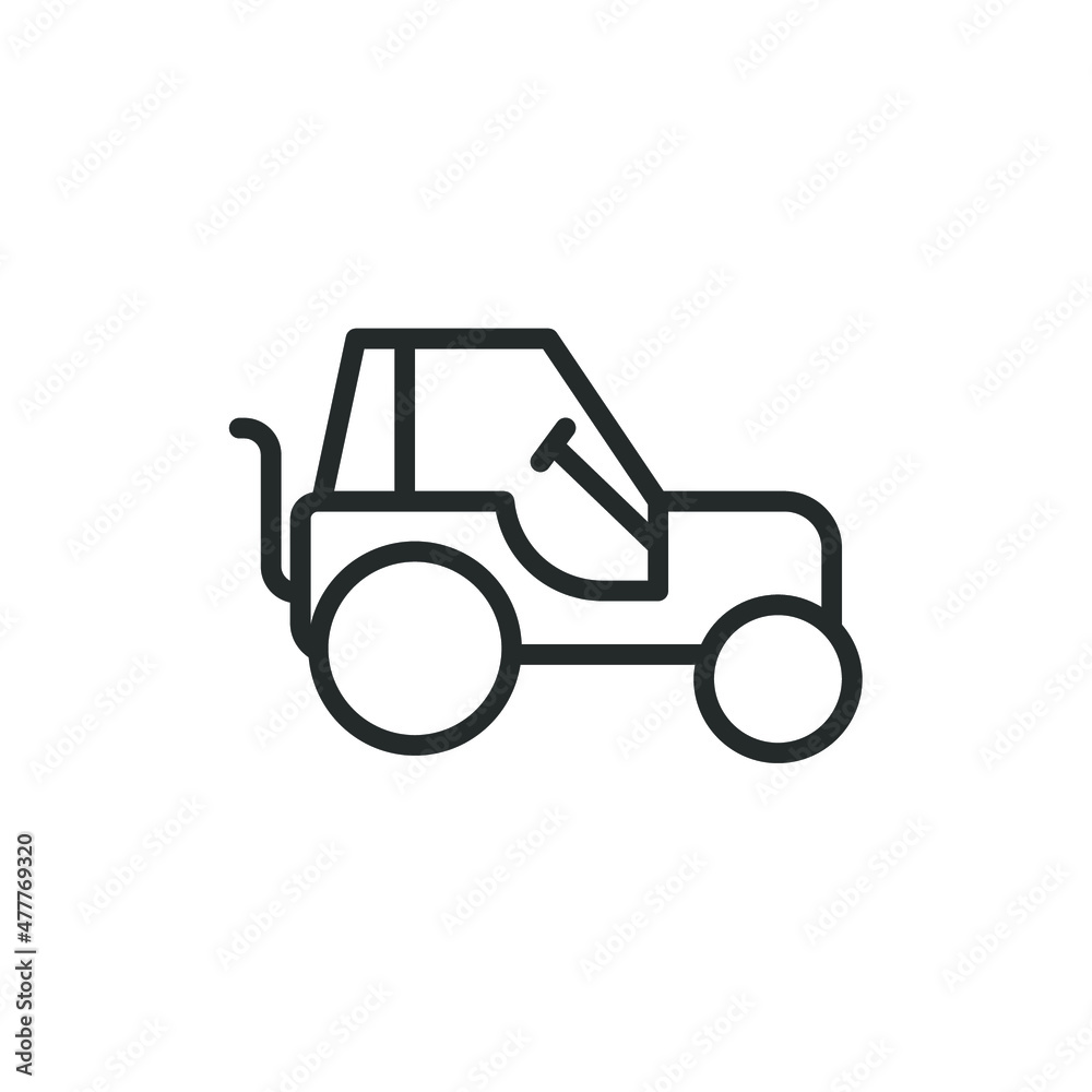 simple vector icon  tractor editable. isolated on white background. 