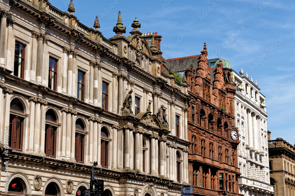 Impressive buildings in in the city center - Glasgow - Scotland