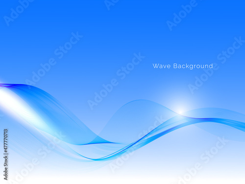 Modern blue flowing stylish gradient wave background