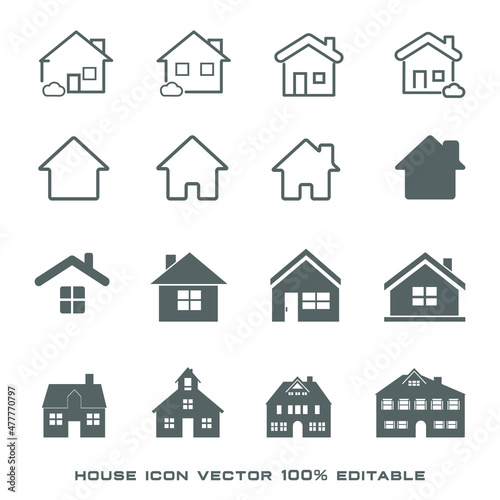 house icon vector, house icon collection. © irfan04