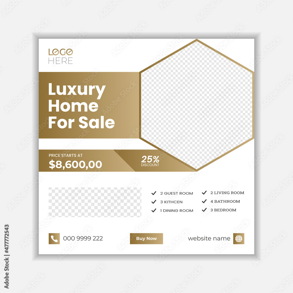 Real estate business social media post and square web banner and flyer template Real estate business social media post and square web banner and flyer template