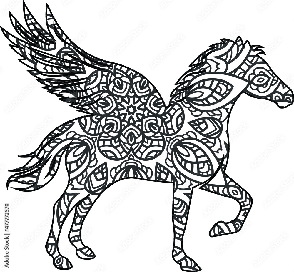 Fototapeta premium Horse Coloring Page
