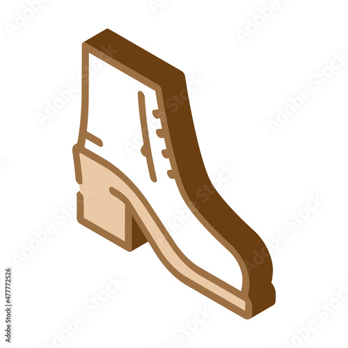 shoe woman isometric icon vector. shoe woman sign. isolated symbol illustration