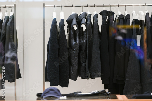 Men clothing in a store in Milan.