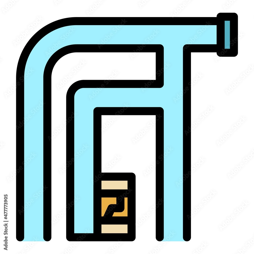 Sewerage pipes icon. Outline sewerage pipes vector icon color flat isolated Sewerage pipes icon. Outline sewerage pipes vector icon color flat isolated