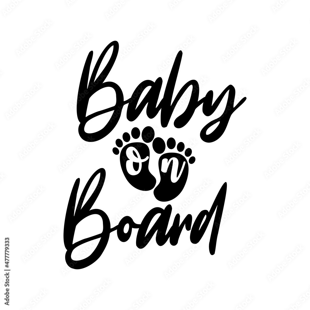 Baby on board feet car rear window sticker silhouette design