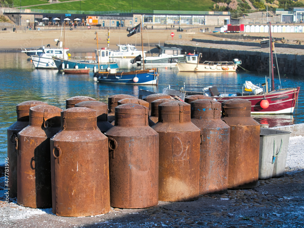 Old Fish Canisters at the Harbour

