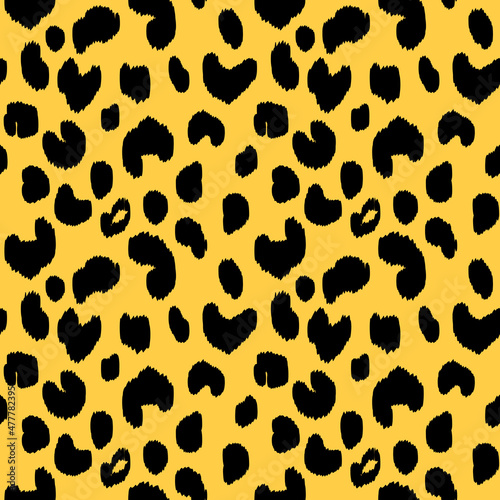 Abstract modern leopard seamless pattern. Animals trendy background. Color decorative vector stock illustration for print, card, postcard, fabric, textile. Modern ornament of stylized skin